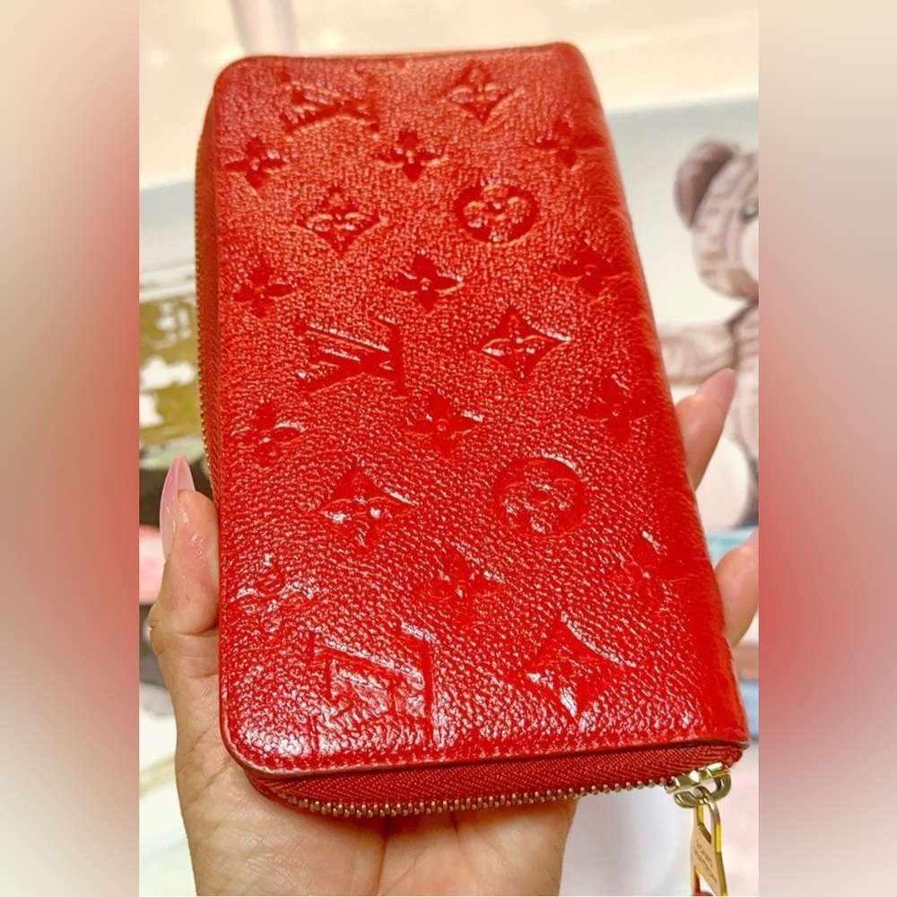Louis Vuitton Long Wallet Red Monogram